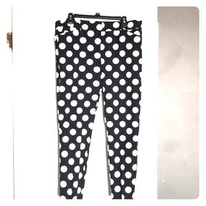 Cute black pants with white polka dots!